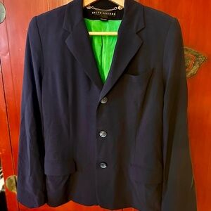 Ralph Lauren Vintage “Black Label” Navy Blazer Size 12 Excellent Used Condition